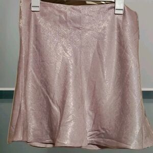 Sage Shimmering Pink Skater Skirt Sz L